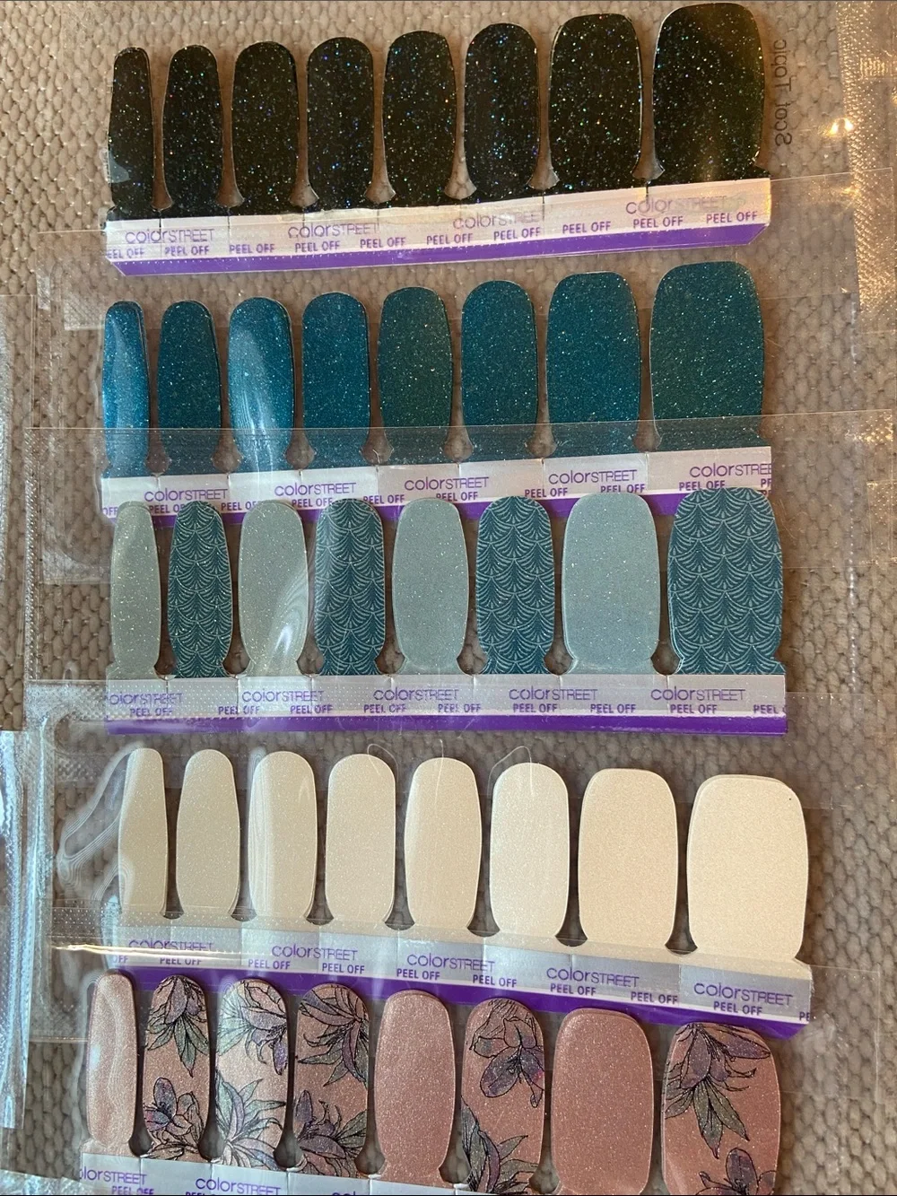 13 Color Street bundle- glitters, designs and 11 twosies